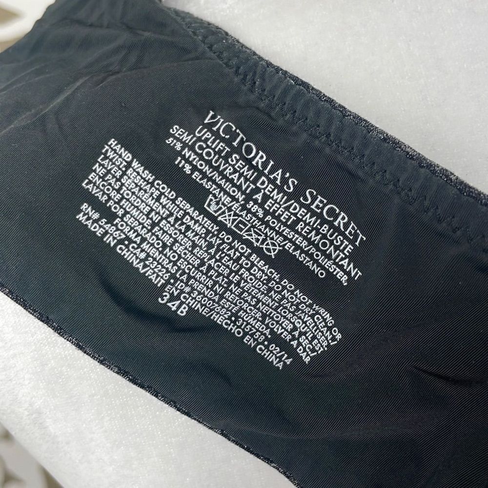 Victoria’s Secret Heathered Charcoal Grey Uplift Semi Demi Convertible Strap Und - Picture 6 of 8